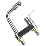 Robinet de lavabo en acier inoxydable avec mitigeur eau chaude et froide