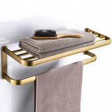 Prestige Vintage – Ensemble d’Accessoires Salle de Bain en Laiton Antique avec Porte-Brosse WC