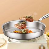 Poêle Inox 304 Premium – Antiadhérence Naturelle Compatible Induction & Gaz