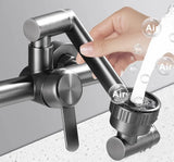 Mitigeur mural rotatif en acier inoxydable à quatre jets pour évier de cuisine et lavabo