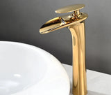 Robinet de Lavabo Cascade Blanc Moderne à Commande Unique
