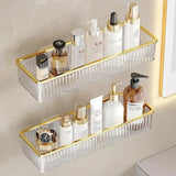 CrystalCorner – Étagère d’Angle Auto-Adhésive en Acrylique pour Salle de Bain