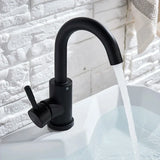 Robinet de lavabo en acier inoxydable avec mitigeur eau chaude et froide finition noire ou brossée