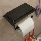 SmartShelf Élégance – Porte-Papier Toilette en Aluminium avec Étagère pour Smartphone