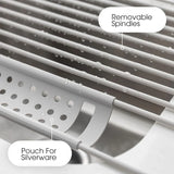 DryMate – Égouttoir Pliable en Acier Inoxydable pour Cuisine