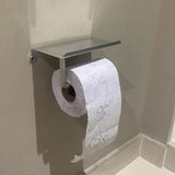 SmartShelf Élégance – Porte-Papier Toilette en Aluminium avec Étagère pour Smartphone
