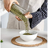 Ensemble de Bocaux Alimentaires en Verre avec Couvercles en Bois – Conservation Hermétique | Rangement Cuisine Moderne