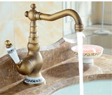 Mitigeur Lavabo Antique Pivotant 360° – Cuisine et Salle de Bain – Eau Chaude & Froide