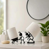 Porte-Papier Toilette Mural Style Animal Mignon – Support Papier Hygiénique | Gain de Place | Décoration Ludique