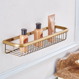 Prestige Vintage – Ensemble d’Accessoires Salle de Bain en Laiton Antique avec Porte-Brosse WC