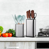 KnifeMaster – Bloc à Couteaux Universel en Acier Inoxydable, Antibactérien