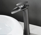 Robinet de Lavabo Cascade Blanc Moderne à Commande Unique