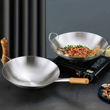 ProWok – Grand Wok en Acier Inoxydable avec Doubles Poignées
