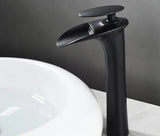 Robinet de Lavabo Cascade Blanc Moderne à Commande Unique