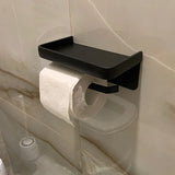 SmartShelf Élégance – Porte-Papier Toilette en Aluminium avec Étagère pour Smartphone