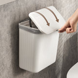 Poubelle Murale Multifonction 2-en-1 – Compacte pour Cuisine, Salle de Bain & WC