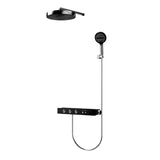 Colonne de douche thermostatique encastrée en laiton – Ensemble haut de gamme avec pomme de douche effet pluie