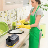 CleanMaster 3-en-1 – Distributeur de Savon Multifonction avec Support Éponge