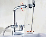 Mitigeur de lavabo multifonction en laiton pour installation sur plan avec eau chaude et froide