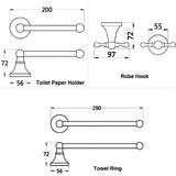 Style Rétro Élégant – Ensemble Salle de Bain en Laiton Antique