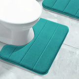 Tapis de Salle de Bain U-Shape SoftStripe – Doux, Antidérapant & Séchage Rapide