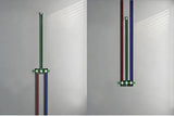 Colonne de douche thermostatique encastrée en laiton – Ensemble haut de gamme avec pomme de douche effet pluie