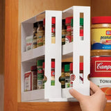 Étagère Rotative 2 Niveaux – Organisateur Pratique pour Cuisine, Salle de Bain et Bureau