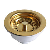 Bonde de Lavabo Aurelio en Acier Inoxydable Doré