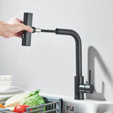 Robinet de cuisine design avec douchette extractible et bec cascade pivotant