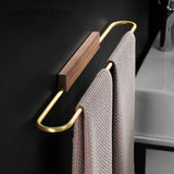 NordicWood – Porte-Serviettes Compact en Aluminium et Bois Massif