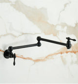 LuxiFill – Robinet Mural Pot Filler en Laiton Doré Pliable et Rotatif