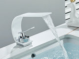 Robinet de lavabo cascade ultra-fin en laiton – Mitigeur moderne pour salle de bain avec eau chaude et froide
