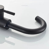 Robinet de lavabo rotatif en acier inoxydable finition nickel noir avec levier unique