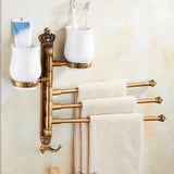 AntikGold – Porte-Serviettes Mural Pliable en Aluminium