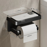 SmartShelf Élégance – Porte-Papier Toilette en Aluminium avec Étagère pour Smartphone