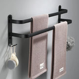 LuxTowel – Porte-Serviettes Élégant en Alliage d’Aluminium Noir