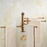 AntikGold – Porte-Serviettes Mural Pliable en Aluminium