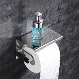 SmartShelf Élégance – Porte-Papier Toilette en Aluminium avec Étagère pour Smartphone