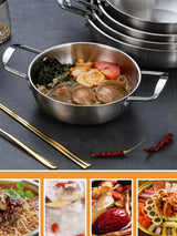 ChefSteel – Poêle en Acier Inoxydable pour Sauces & Paella avec Poignée