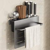 Support Mural pour Couteaux avec Rangement Planche à Découper – Étagère de Cuisine en Acier Inoxydable
