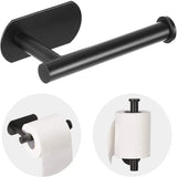 SilverHold – Porte-Papier Toilette Auto-Adhésif en Acier Inoxydable (Allongé & Sans Perçage)