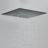 AquaLux – Pommeau de Douche Carré Mat Noir | Montage Murale ou Plafond | Pivot 360°