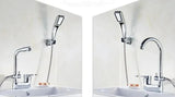 Mitigeur de lavabo multifonction en laiton pour installation sur plan avec eau chaude et froide
