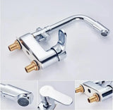 Mitigeur de lavabo multifonction en laiton pour installation sur plan avec eau chaude et froide