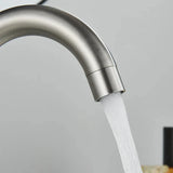 Robinet de lavabo rotatif en acier inoxydable finition nickel noir avec levier unique