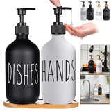 PureNest Distributeur de Savon 500 ml – Flacon Rechargeable Élégant pour Cuisine et Salle de Bain