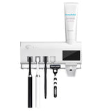 PureDent Porte-Brosses à Dents UV Solaire avec Distributeur de Dentifrice