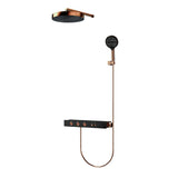 Colonne de douche thermostatique encastrée en laiton – Ensemble haut de gamme avec pomme de douche effet pluie
