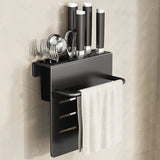 Support Mural pour Couteaux avec Rangement Planche à Découper – Étagère de Cuisine en Acier Inoxydable