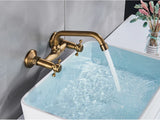 Mitigeur Mural Orbis 360° – Robuste Armature Vintage en Laiton ou Bronze Noir pour Lavabo